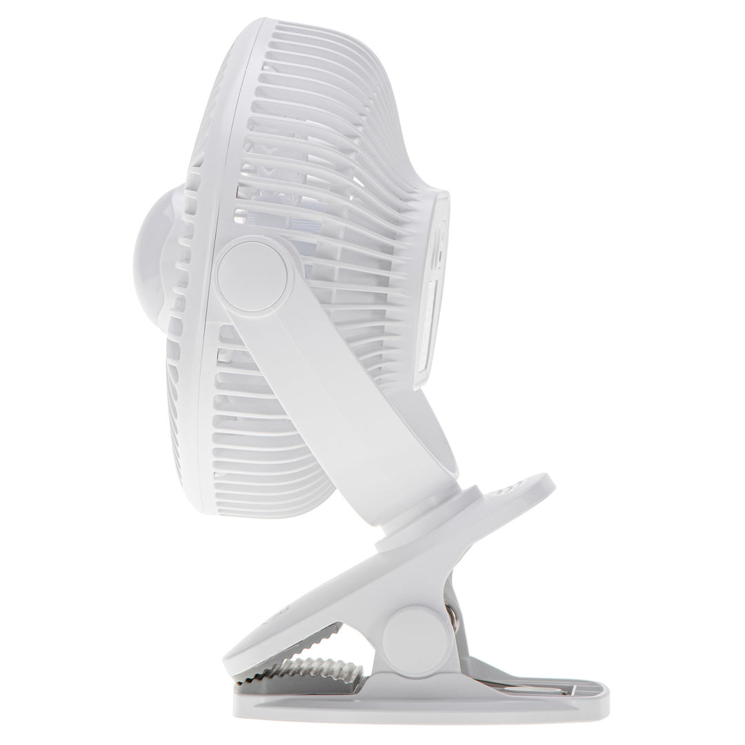 Akumulátorový ventilátor 5"/12,7 cm s klipem – USB / LED, AD 7335, Adler