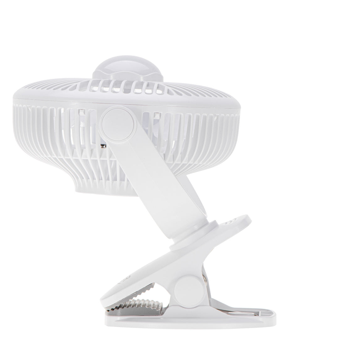 Akumulátorový ventilátor 5"/12,7 cm s klipem – USB / LED, AD 7335, Adler
