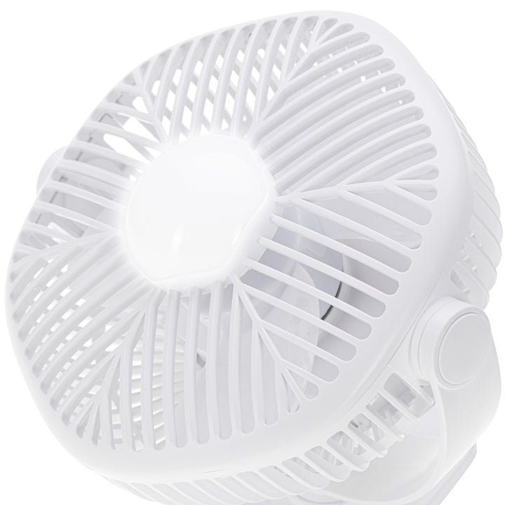 Akumulátorový ventilátor 5"/12,7 cm s klipem – USB / LED, AD 7335, Adler
