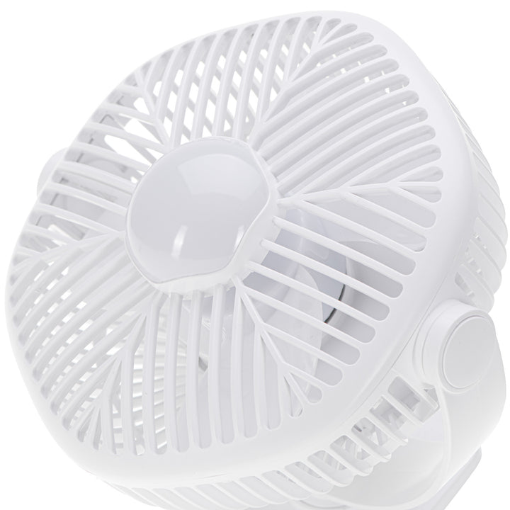Akumulátorový ventilátor 5"/12,7 cm s klipem – USB / LED, AD 7335, Adler
