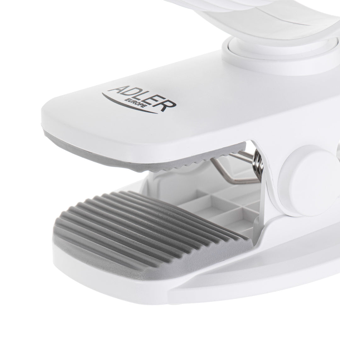 Akumulátorový ventilátor 5"/12,7 cm s klipem – USB / LED, AD 7335, Adler