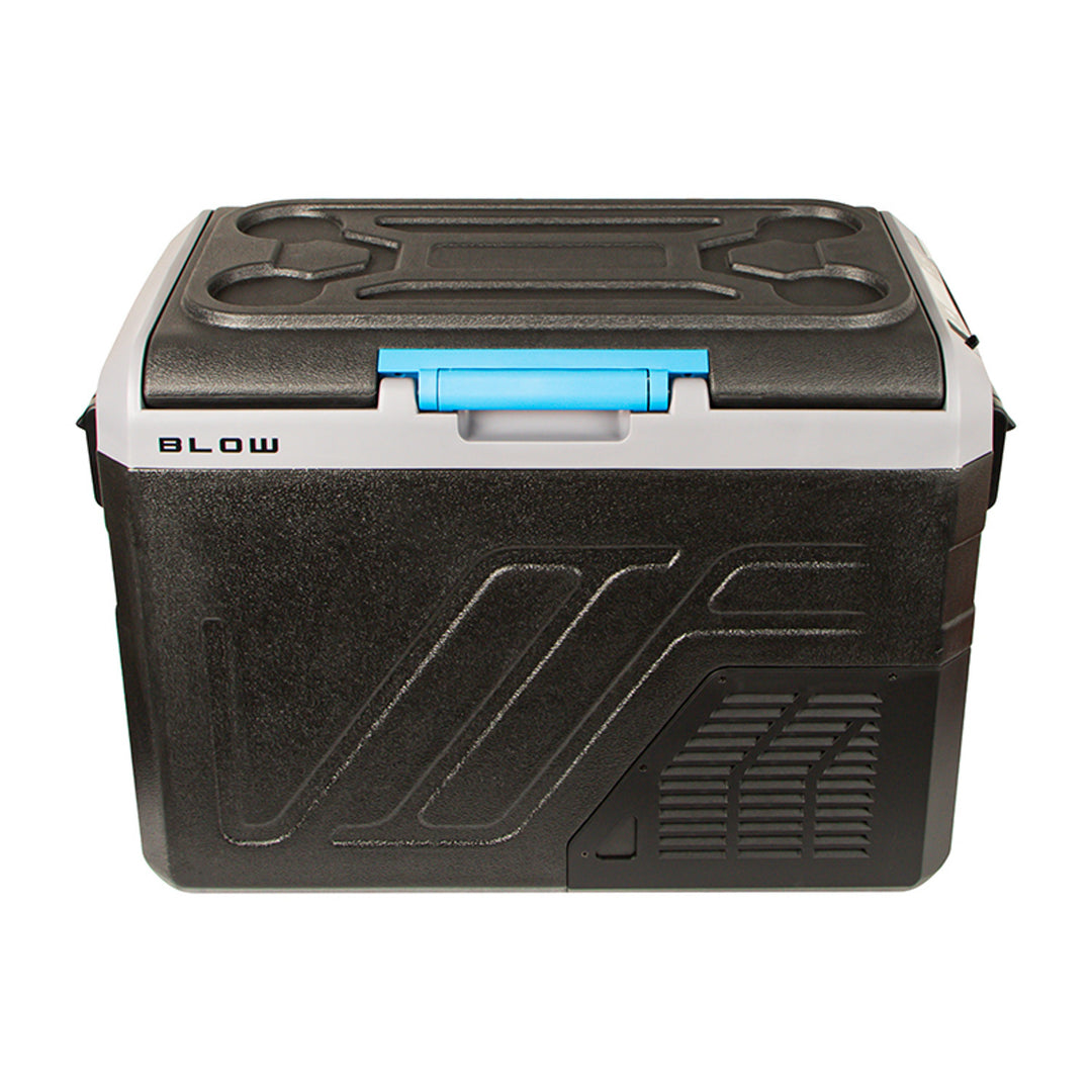 Kompresorová cestovní chladnička do auta Blow, objem 35 l, dotykový ovládací panel, 12 V, 24 V a 230 V, USB-C zásuvka, 44-208#
