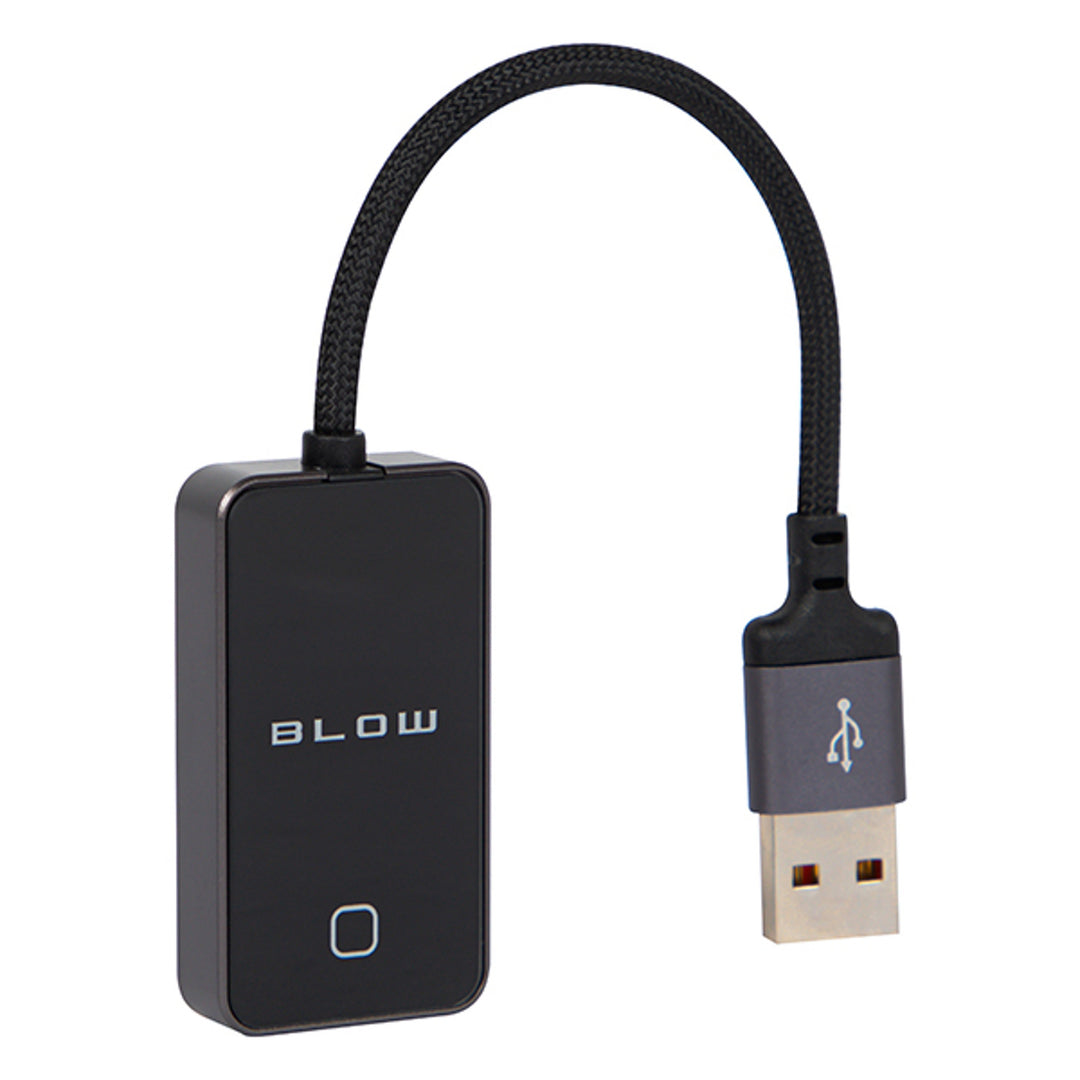 Univerzální adaptér CarPlay / Android Auto značky Blow, Bluetooth 5.0, příkon 0,75 W, Plug & Play, 78–429