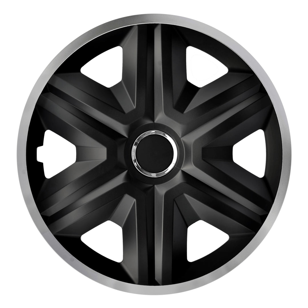 Univerzální kryt kola 14'' NRM Fast Lux stříbrno-černý, 1 kus