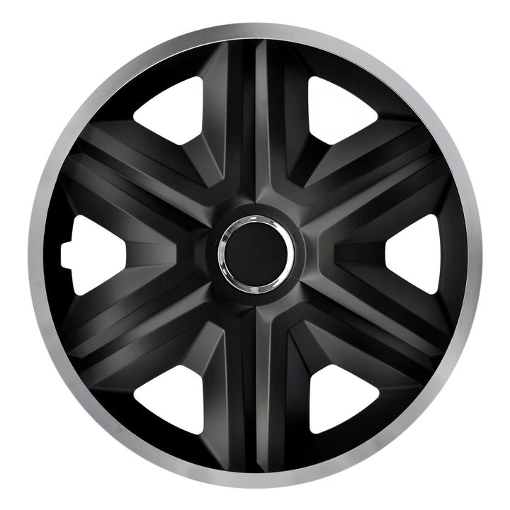 Univerzální kryt kola 14'' NRM Fast Lux stříbrno-černý, 1 kus