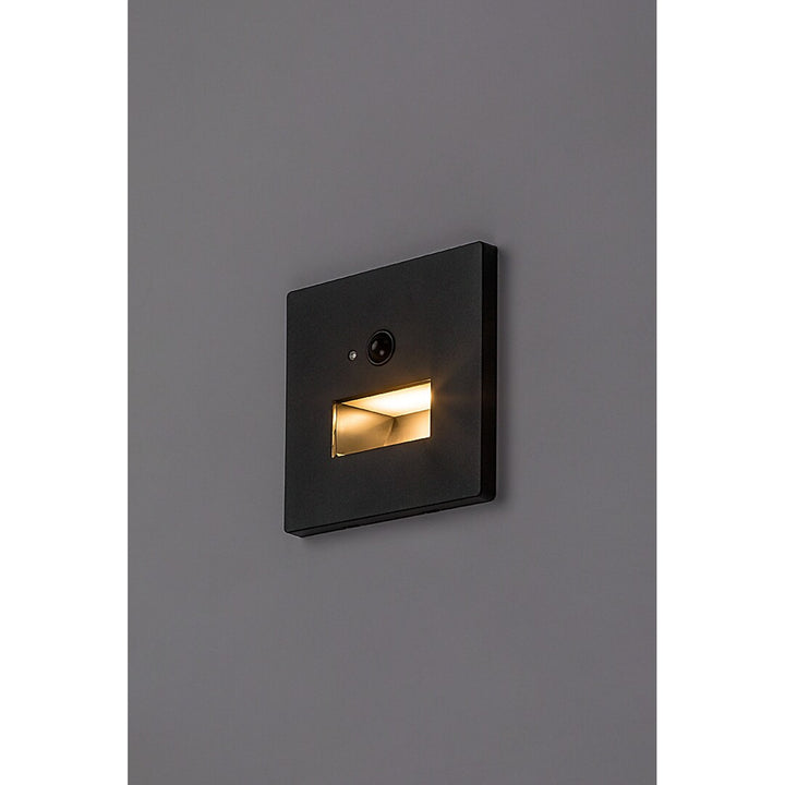 LED lampa Lunca 1 W, IP20, černá, 3000, 4500, 6500 K, snímač pohybu, snímač světla, 77197, 2 kusy