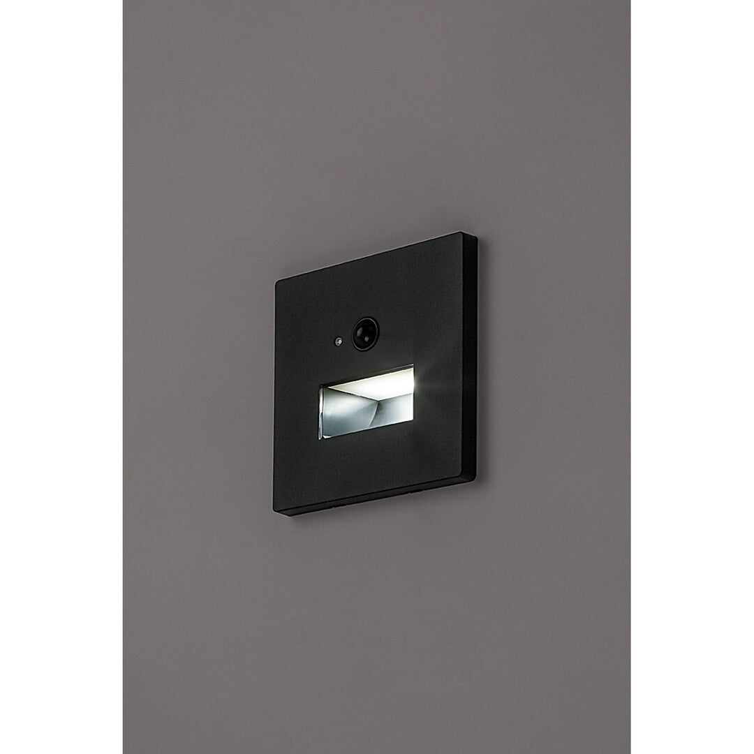LED lampa Lunca 1 W, IP20, černá, 3000, 4500, 6500 K, snímač pohybu, snímač světla, 77197, 2 kusy