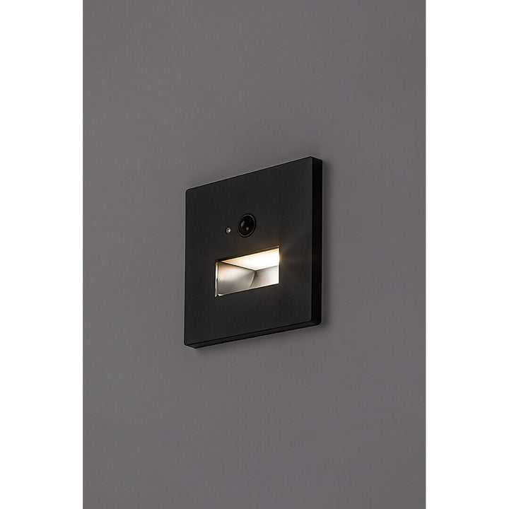 LED lampa Lunca 1 W, IP20, černá, 3000, 4500, 6500 K, snímač pohybu, snímač osvětlení, 77197, 4 kusy