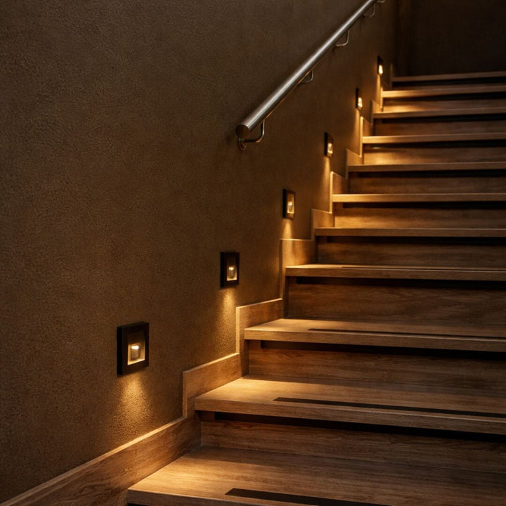 LED lampa Lunca 1 W, IP20, černá, 3000, 4500, 6500 K, snímač pohybu, snímač osvětlení, 77197, 4 kusy