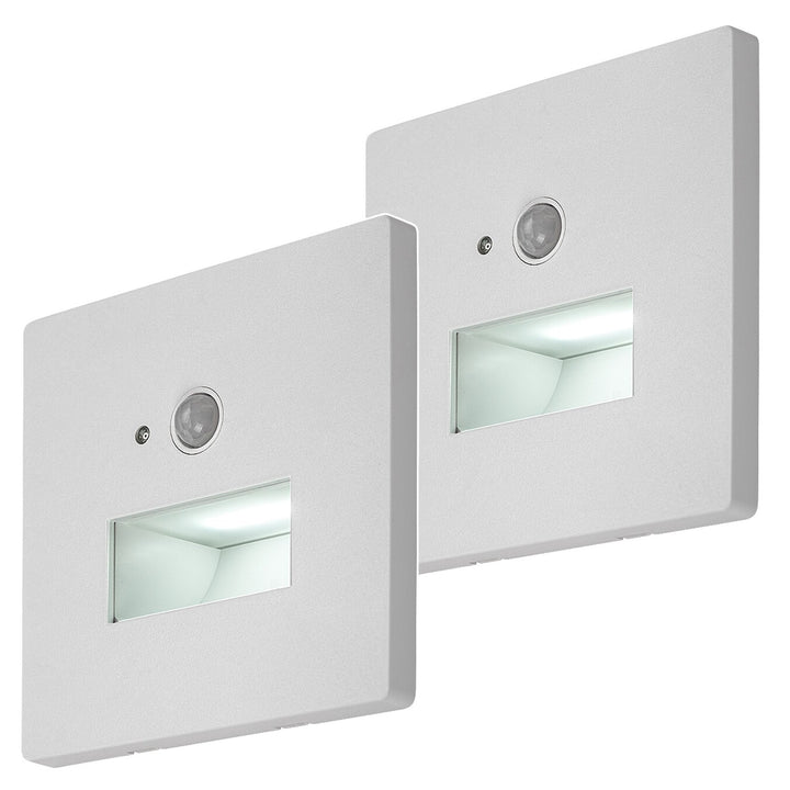LED svítidlo Lunca 1 W, IP20, bílé, 3000, 4500, 6500 K, snímač pohybu, snímač osvětlení, 77198, 2 kusy