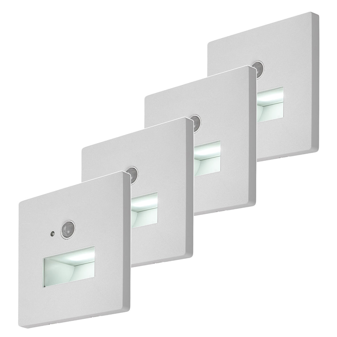 LED svítidlo Lunca 1 W, IP20, bílé, 3000, 4500, 6500 K, snímač pohybu, snímač osvětlení, 77198, 4 kusy