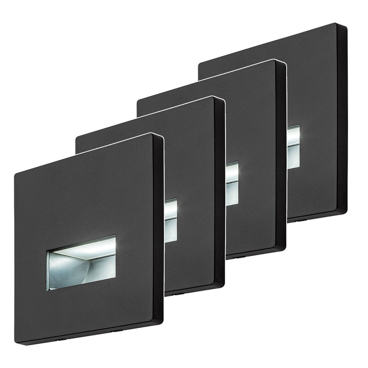 Lampa Lunca LED 1 W, IP20, černá, nastavitelná teplota světla 3000, 4500, 6500 K, 77195, 4 kusy