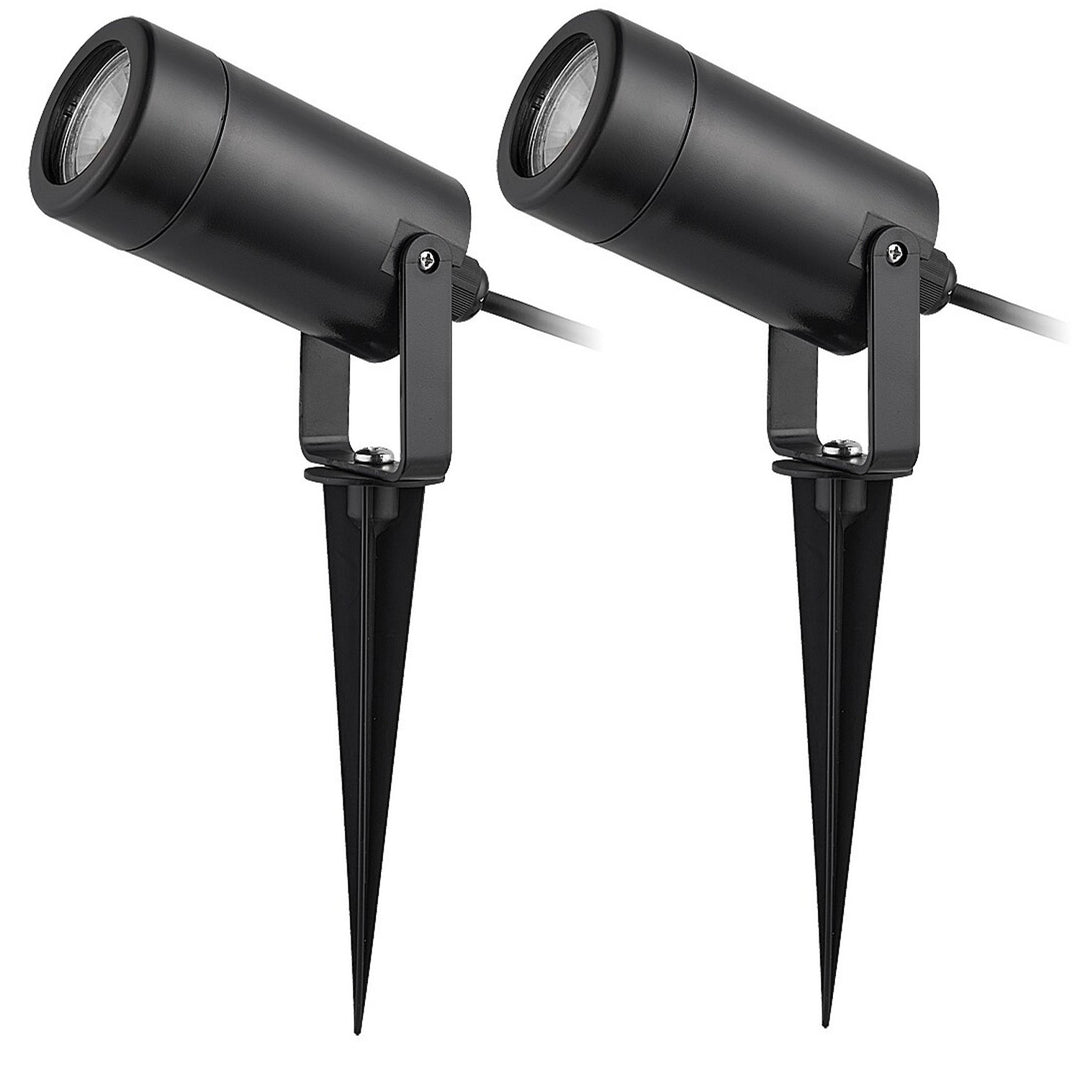 Zemní svítidlo Rabalux Krobia, IP65, černá barva, závit GU10, max. 4 W, 7814, 2 ks