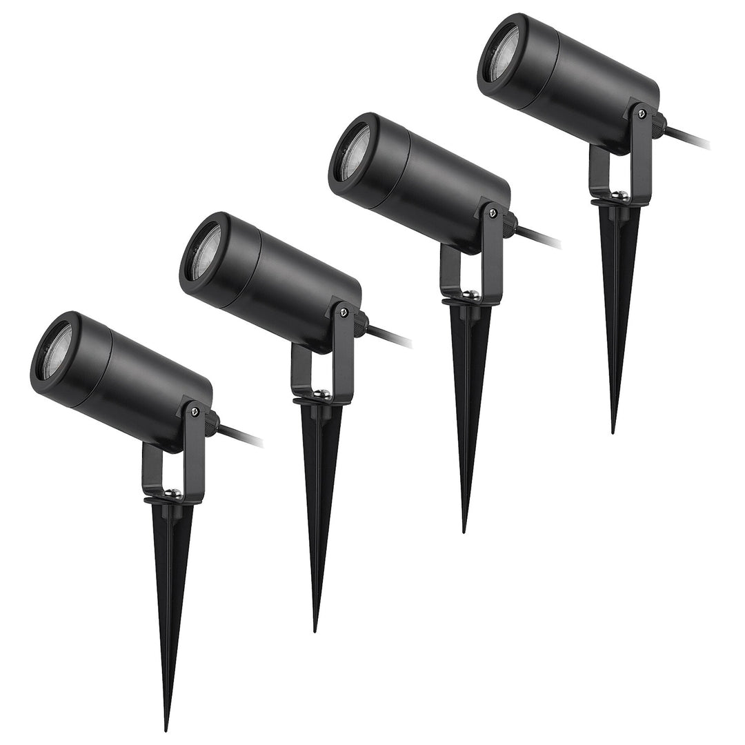 Zemní svítidlo Rabalux Krobia, IP65, černá barva, závit GU10, max. 4 W, 7814, 4 kusy
