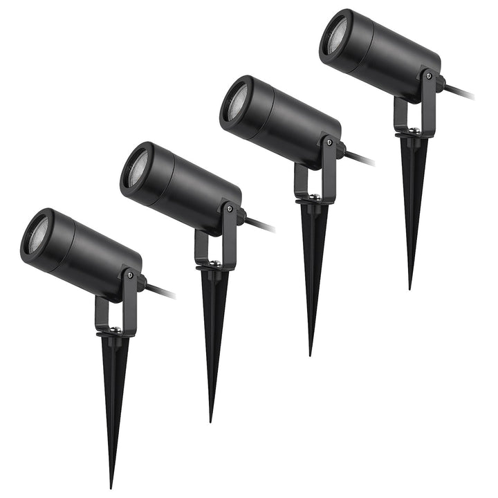 Zemní svítidlo Rabalux Krobia, IP65, černá barva, závit GU10, max. 4 W, 7814, 4 kusy