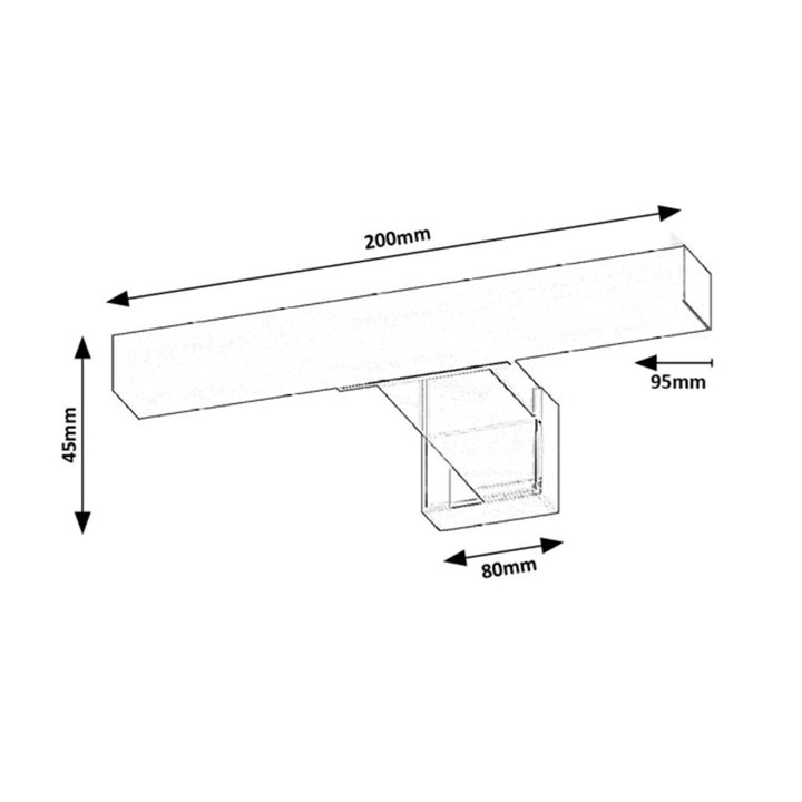 Koupelnové svítidlo Rabalux Oliro LED 4 W, černé, IP44, 4000 K, 75050