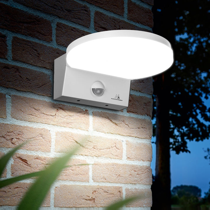 LED svítidlo s pohybovým senzorem Maclean, PIR senzor, bílá barva, 15 W, IP65, 1560 lm, neutrální bílá barva (4000 K) MCE344 W, 2 kusy