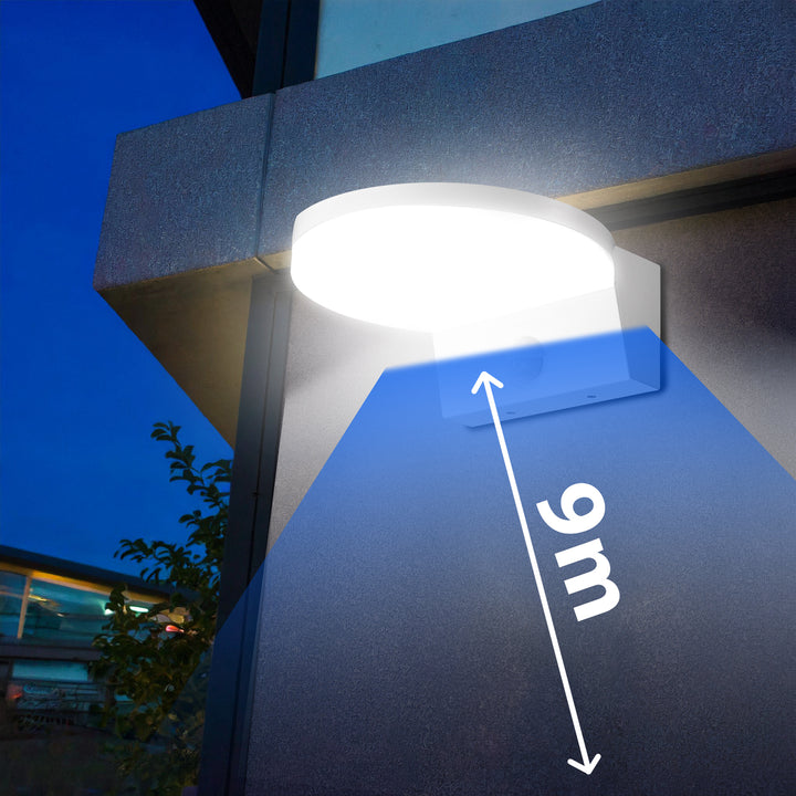 LED svítidlo s pohybovým senzorem Maclean, PIR senzor, bílá barva, 15 W, IP65, 1560 lm, neutrální bílá barva (4000 K) MCE344 W, 2 kusy