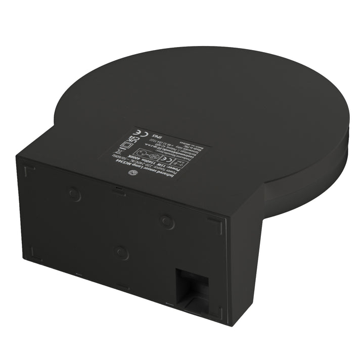 LED lampa s pohybovým senzorem Maclean, PIR senzor, černá barva, 15 W, IP65, 1560 lm, neutrální bílá barva (4000 K) MCE344 B, 2 kusy
