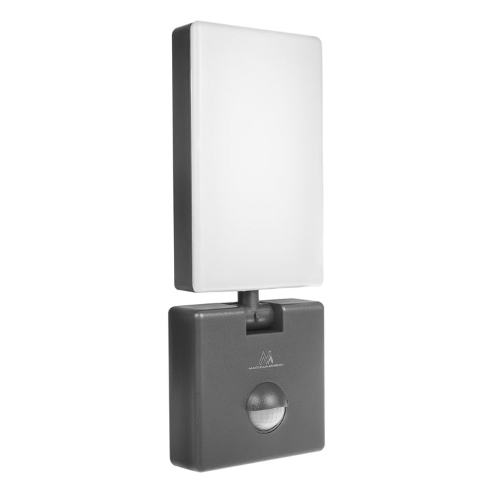 LED svítidlo s pohybovým senzorem Maclean, PIR senzor, šedá barva, 10 W, IP65, 800 lm, neutrální bílá barva (4000 K) MCE516 GR, 2 kusy