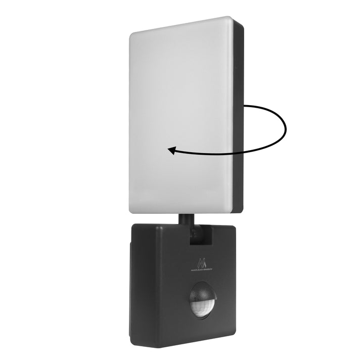 LED lampa s pohybovým senzorem Maclean, PIR senzor, černá barva, 10 W, IP65, 800 lm, neutrální bílá barva (4000 K) MCE516 B, 2 kusy