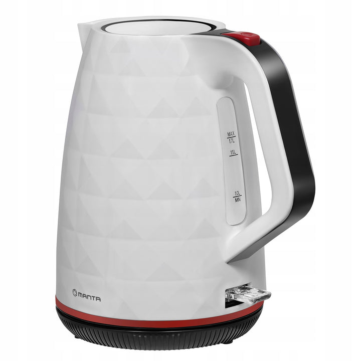 Bezdrátová elektrická konvice Manta ORISA 1,7 l, 2200 W, bílá