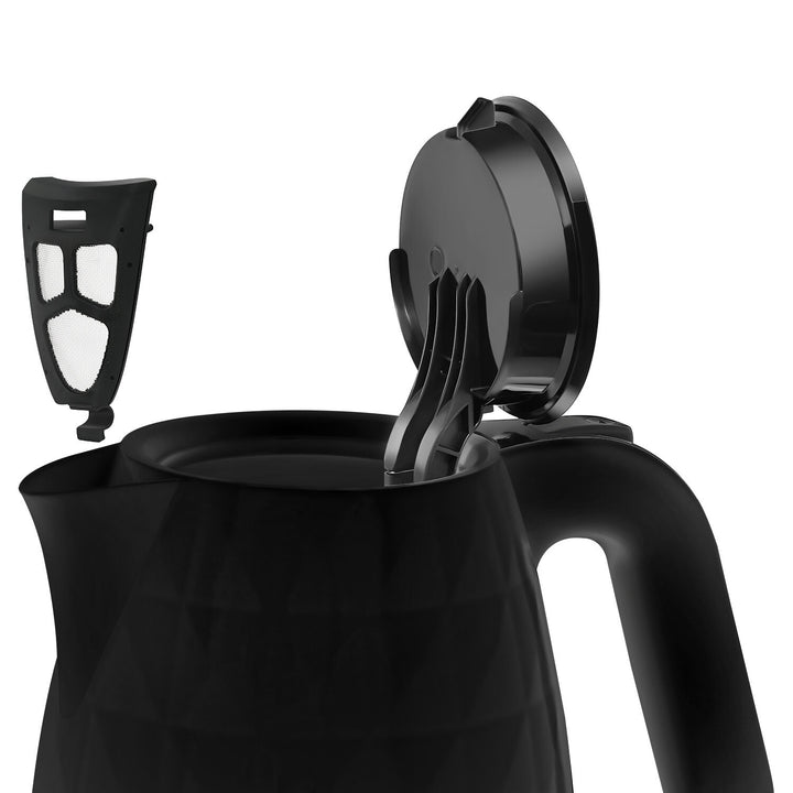 Bezdrátová elektrická konvice Manta ORISA 1,7 l, 2200 W, černá