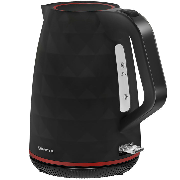 Bezdrátová elektrická konvice Manta ORISA 1,7 l, 2200 W, černá