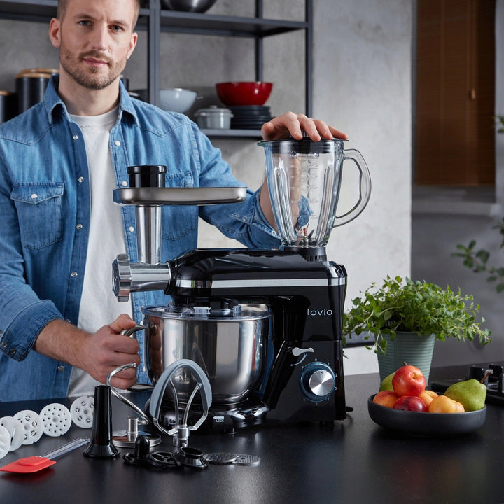 Planetární mixér Lovio ChefAssistant Plus, černý, LVSTM02PBK