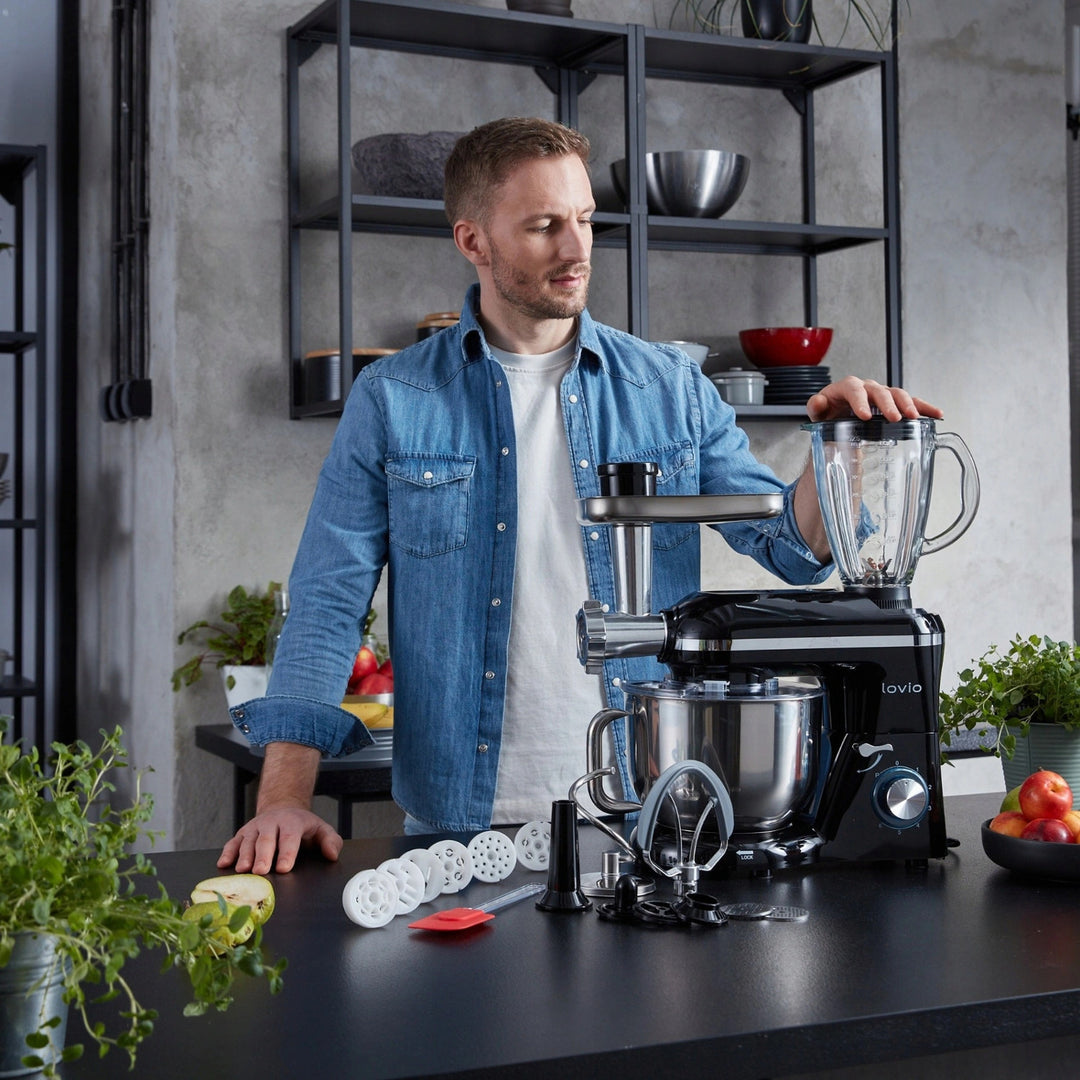 Planetární mixér Lovio ChefAssistant Plus, černý, LVSTM02PBK