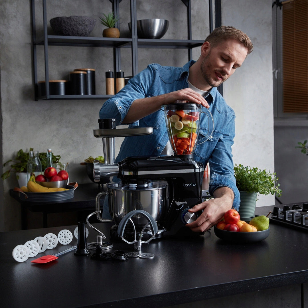 Planetární mixér Lovio ChefAssistant Plus, černý, LVSTM02PBK