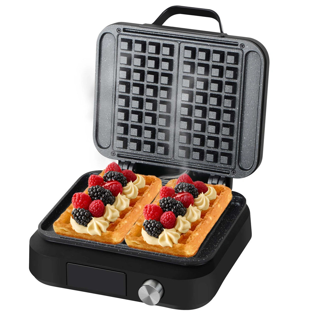 Vaflovač LOVIO PerfectCrisp, 2 velké vafle, 1500 W, 6 stupňů propečení, LVWF002BK
