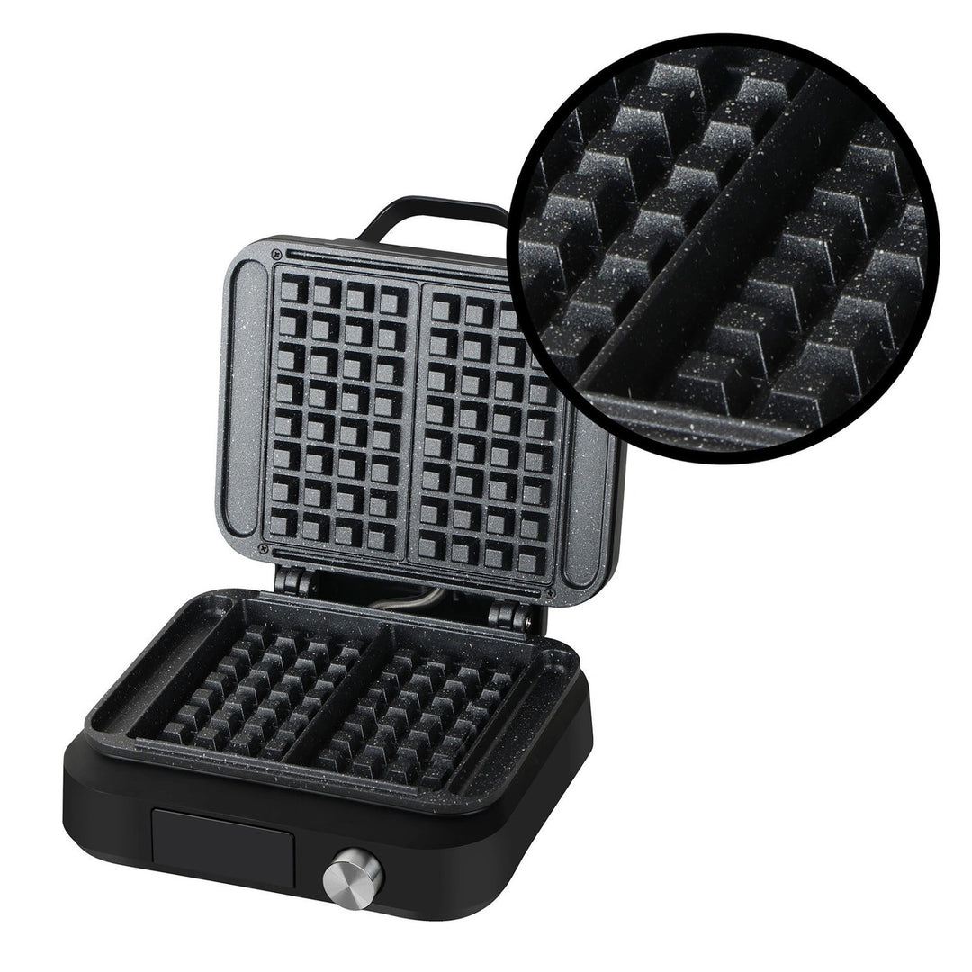 Vaflovač LOVIO PerfectCrisp, 2 velké vafle, 1500 W, 6 stupňů propečení, LVWF002BK