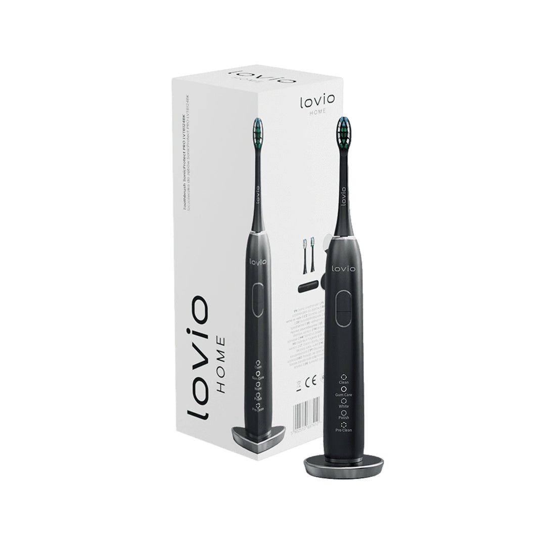Elektrický zubní kartáček Lovio SonicProtect PRO, černý, LVTB124BK
