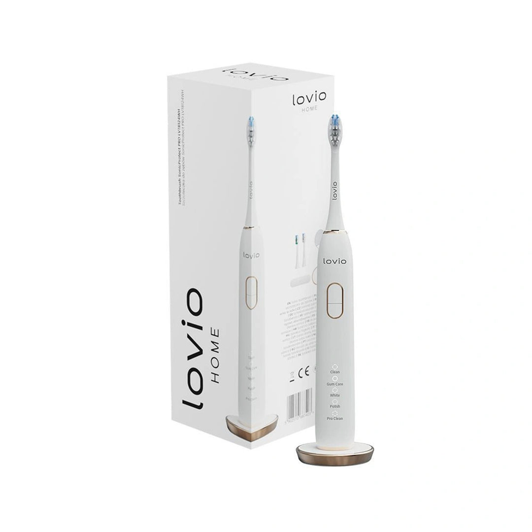 Elektrický zubní kartáček Lovio SonicProtect PRO, bílý, LVTB124WH