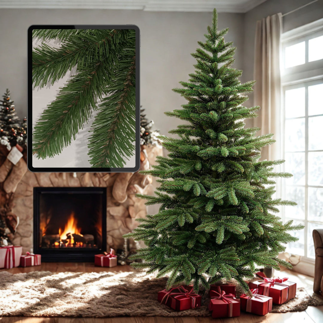 Umělý vánoční stromek, španělský jedlovec, materiál PVC, výška 250 cm, kovový stojan
