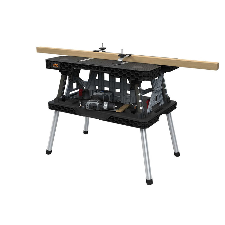 Skládací pracovní stůl 2.0 Keter, nosnost 453 kg, pracovní plocha 85 × 56 cm, stabilní kovové nohy, 271269