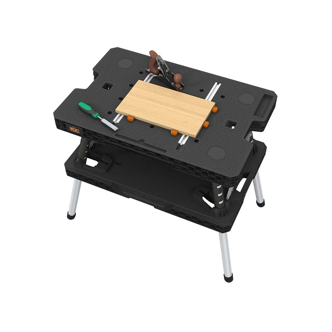 Skládací pracovní stůl 2.0 Keter, nosnost 453 kg, pracovní plocha 85 × 56 cm, stabilní kovové nohy, 271269