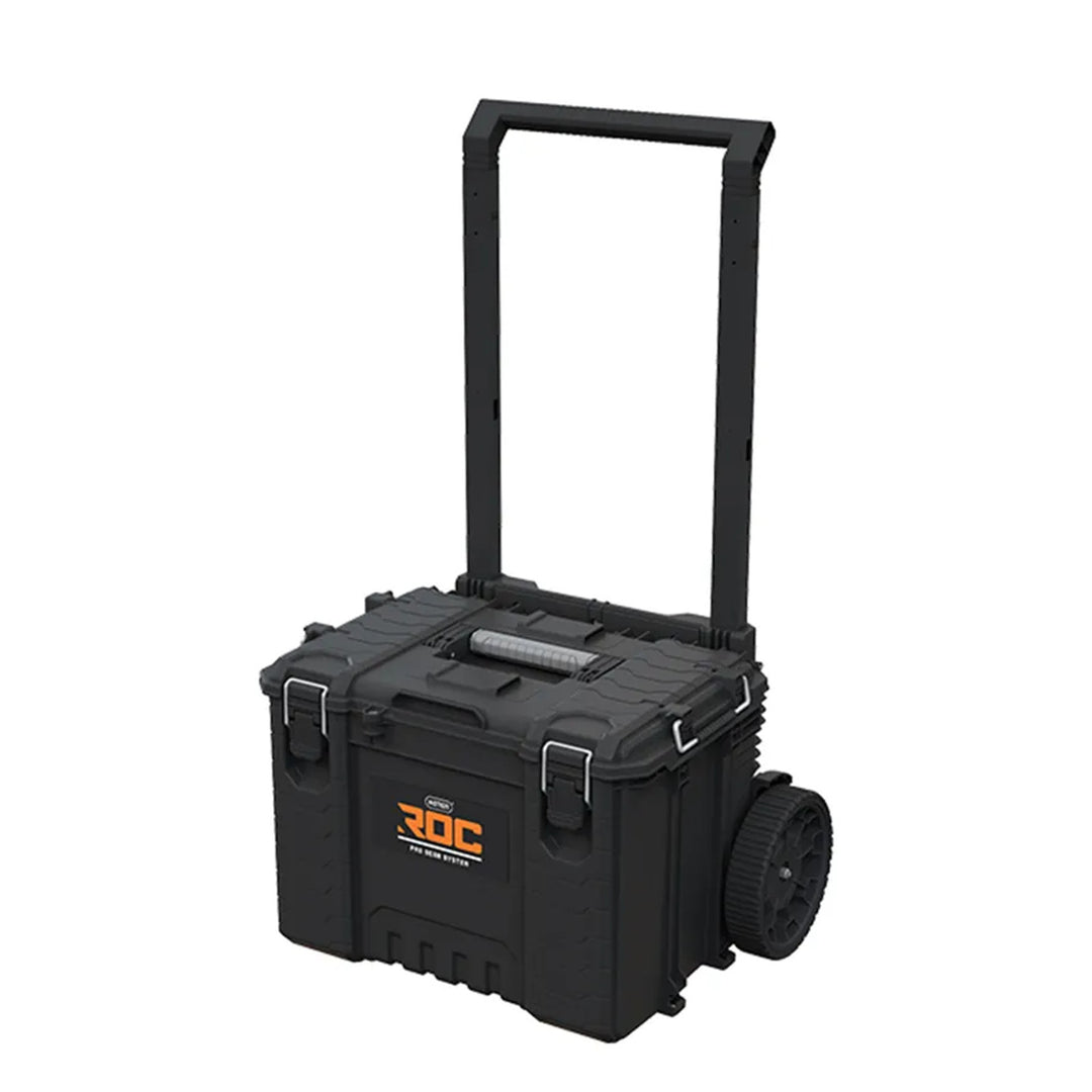 Sada 3 nářadíových beden Keter ROC Pro Gear 2.0, celkový objem 110 l, stupeň ochrany IP65, odnímatelná teleskopická rukojeť, možnost uzamčení visacím zámkem, 256982