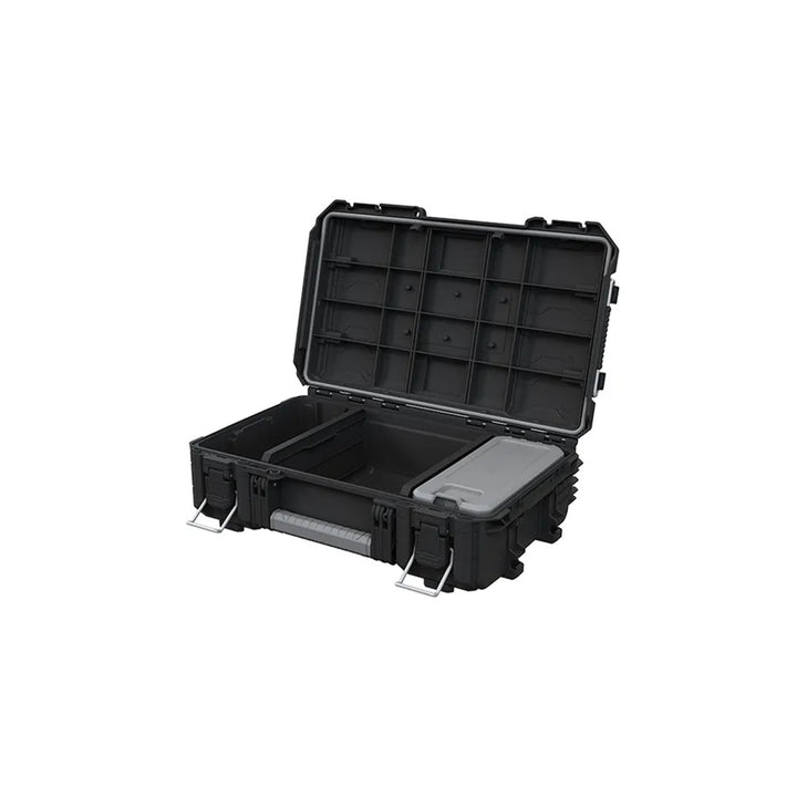 Sada 3 nářadíových beden Keter ROC Pro Gear 2.0, celkový objem 110 l, stupeň ochrany IP65, odnímatelná teleskopická rukojeť, možnost uzamčení visacím zámkem, 256982
