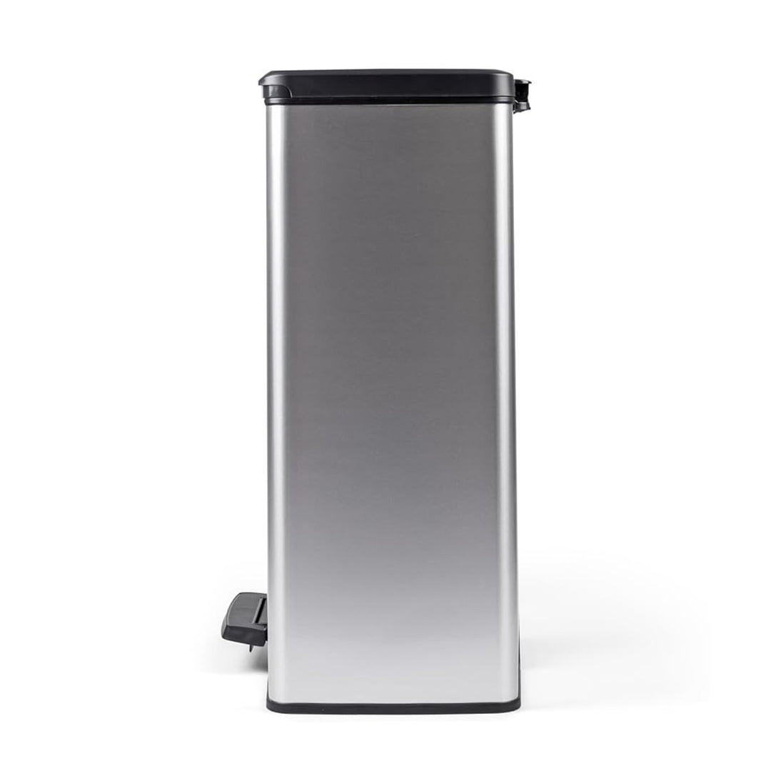 Odpadkový koš s pedálem Curver, nádoby 2×26 l, metalizovaný, stříbrná barva, 251002