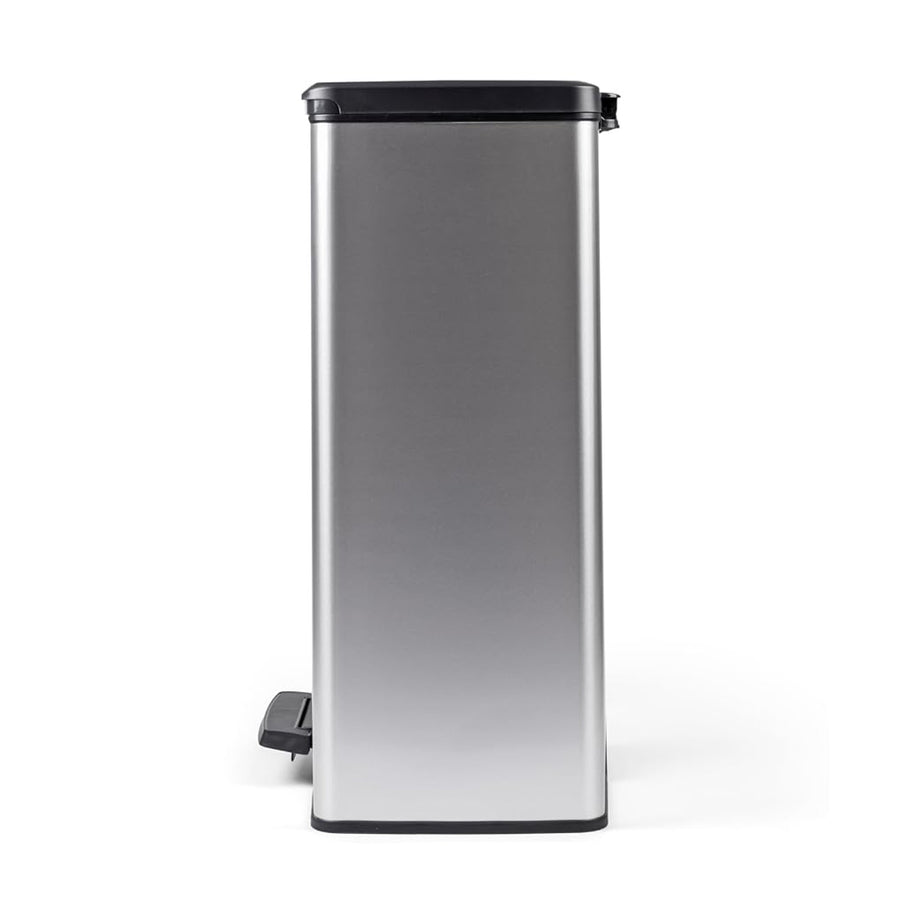 Odpadkový koš s pedálem Curver, nádoby 2×26 l, metalizovaný, stříbrná barva, 251002