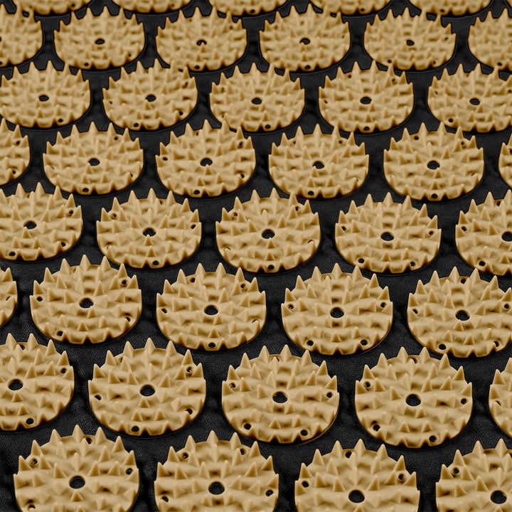 Zdravotní podložka s hroty pro akupresuru s polštářkem, 110 × 42 cm, XL, zlaté hroty, Rebel Active