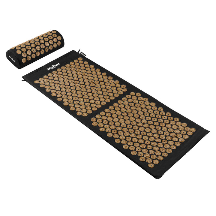 Zdravotní podložka s hroty pro akupresuru s polštářkem, 110 × 42 cm, XL, zlaté hroty, Rebel Active