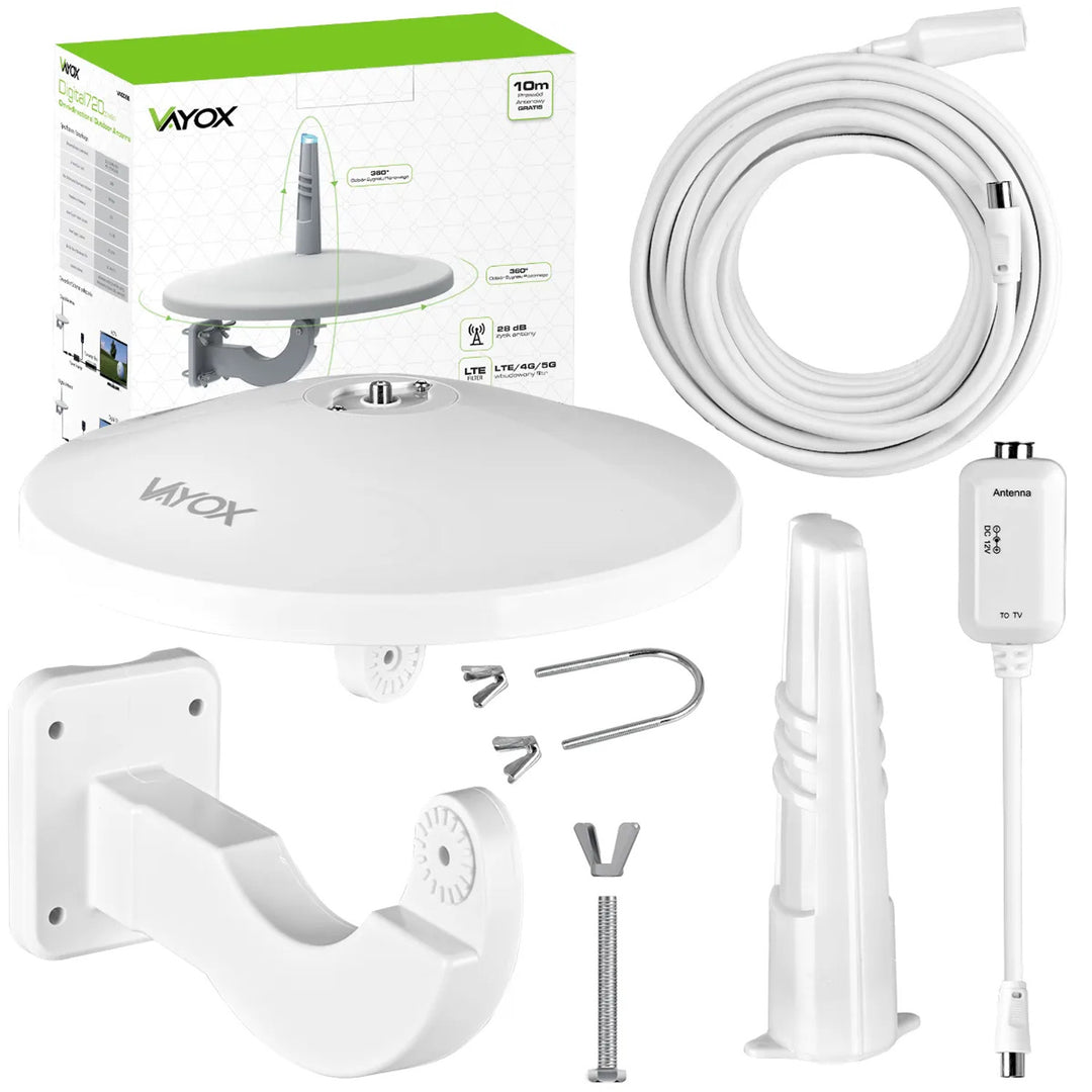 Všesměrová anténa DVB-T/T2 Digital720 combo, bílá, VA0066, Vayox