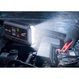 Startovací zdroj LTC, 12 000 mAh, s kompresorem, svítilnou a powerbankou, LCD displej, výkon 65 W, kabely a pouzdro v balení, LXJS120