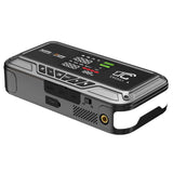 Startovací zdroj LTC, 12 000 mAh, s kompresorem, svítilnou a powerbankou, LCD displej, výkon 65 W, kabely a pouzdro v balení, LXJS120