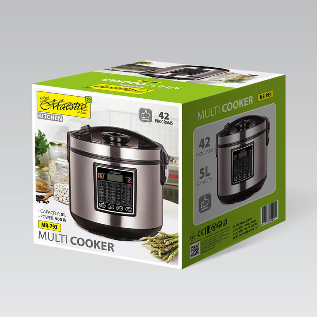Elektrický multicooker Maestro, objem 5 l, 42 programů, příkon 900 W, časovač, MR-793