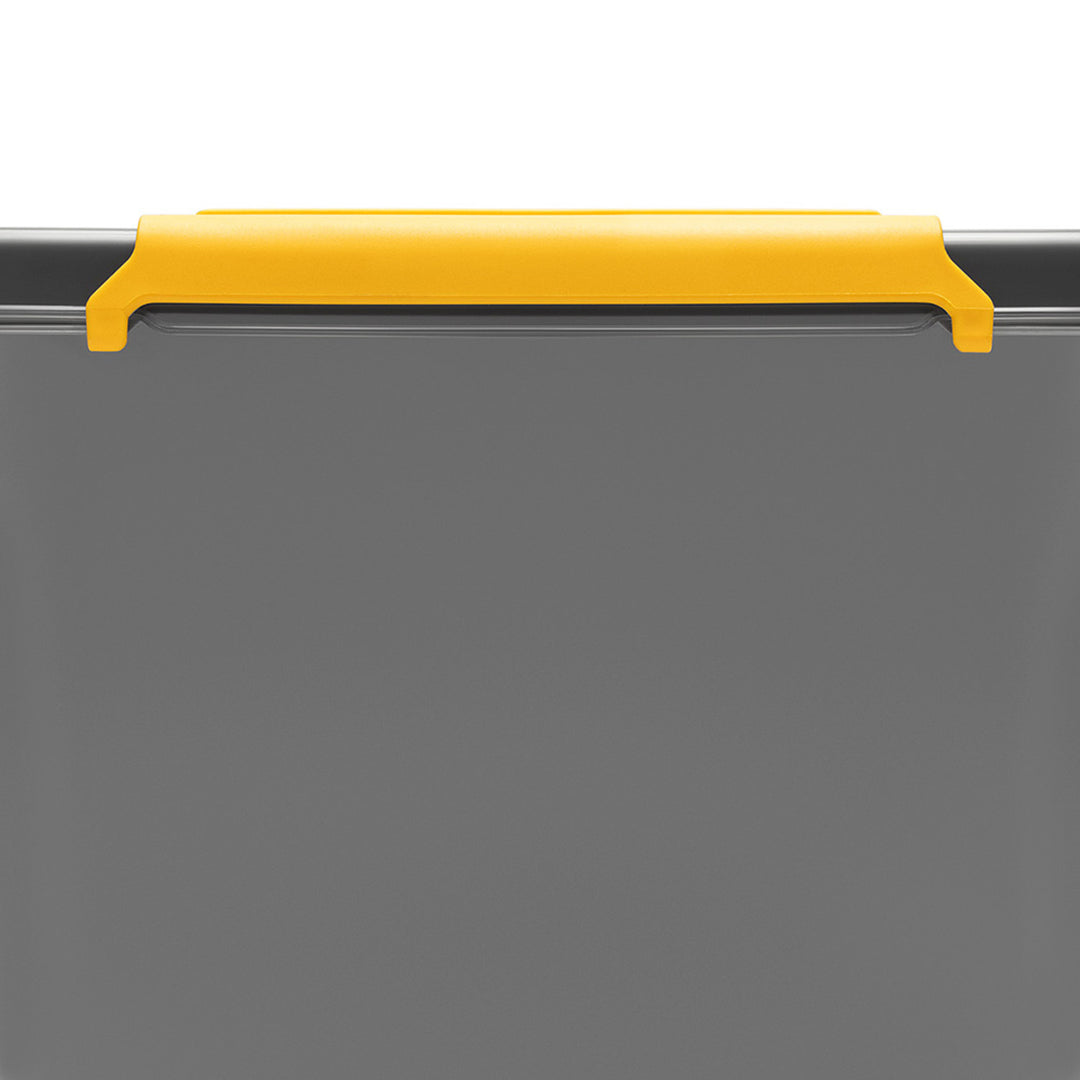 Kontejner Moxom SolidStore, objem 80 l, šedý, víko s klipy, s kolečky, bez BPA, 04-0217