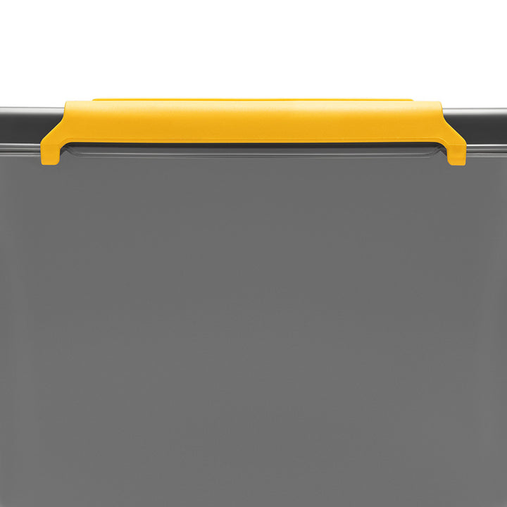 Kontejner Moxom SolidStore, objem 80 l, šedý, víko s klipy, s kolečky, bez BPA, 04-0217